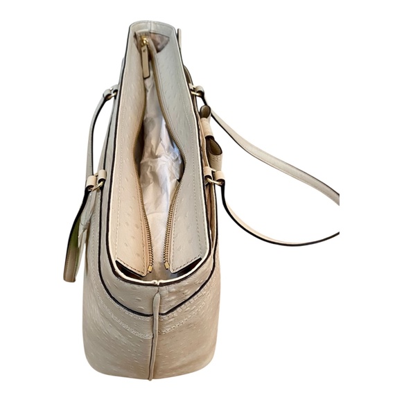 Brand New Luxurious Beige Leather Large Designer Tote Bag by Kate Spade - Picture 9 of 11
